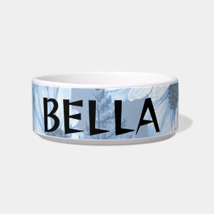 Cute Fowers Personalized Pet Bowl
