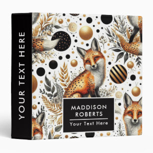 Cute Fox and Dots Seamless Binder