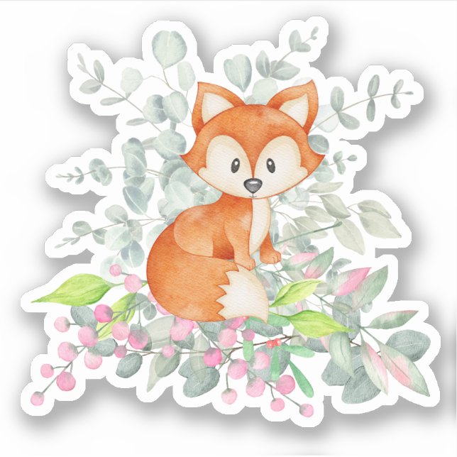 Cute Fox and Greenery  (Front)