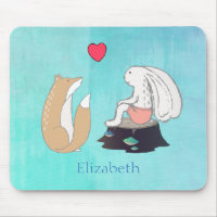 Cute Fox and Rabbit Woodland Creatures Drawing