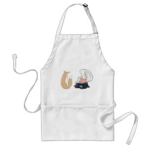 Cute Fox and Rabbit Woodland Creatures Drawing Standard Apron