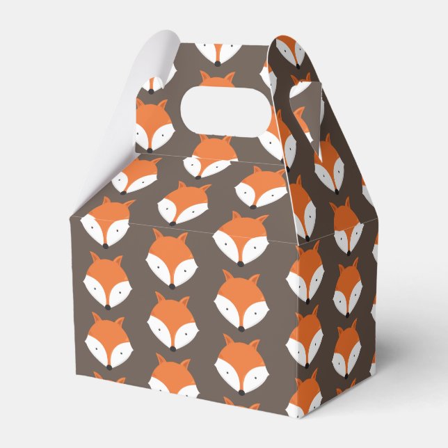 Cute Fox Animal Favor Box (Front Side)