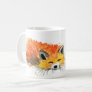Cute Fox animal watercolor woodland wildlife Coffee Mug