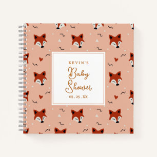 Cute Fox Baby Shower Notebook