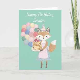 Cute Fox Birthday Card