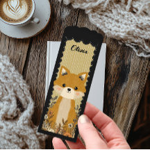 Cute Fox Bookmark Personalized