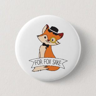 Cute Fox Clipart Oh For Fox Sake Epic Sarcastic 2 Inch Round Button