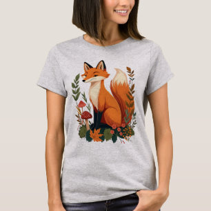 Cute Fox Cottagecore Aesthetic Wildlife T-Shirt