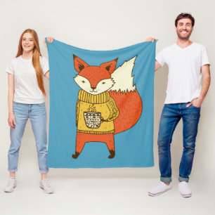 Cute Fox couleurs flece couvertures