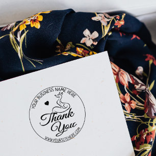 Cute Fox Custom Business Thank You Rubber Stamp