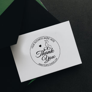 Cute Fox Custom Business Thank You Rubber Stamp