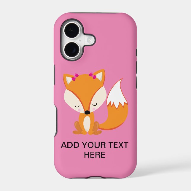 Cute fox custom text   (Back)