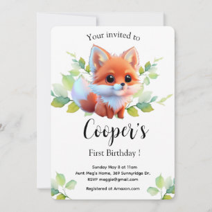 Cute fox drawing woodland animals forest friends