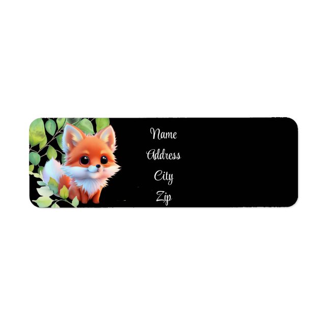Cute fox drawing woodland animals forest friends  (Front)