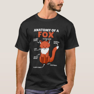 Cute Fox Explanation Anatomy Of A Fox T-Shirt