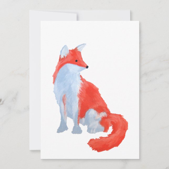 Cute Fox Flat Card (Front)
