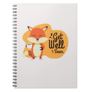 Cute Fox Gifts Get Well Soon Notebook