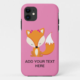 Cute fox girl custom text   iPhone 11 case