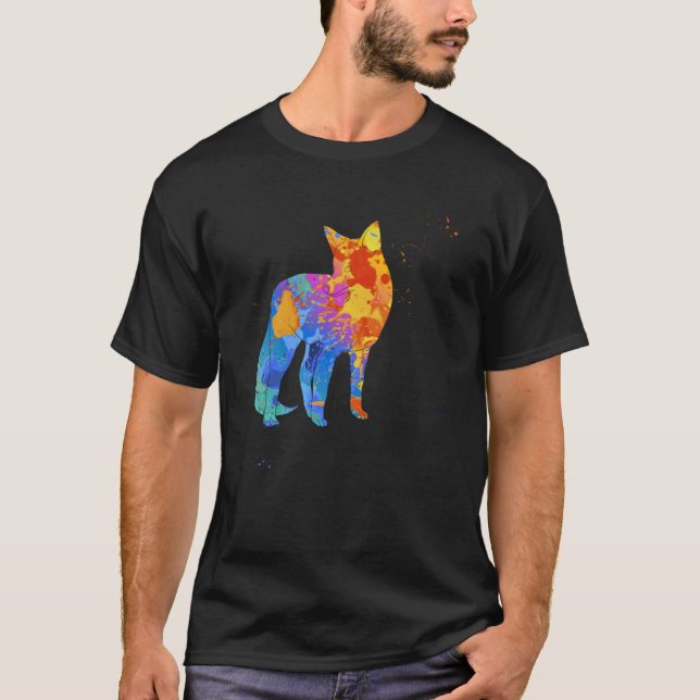 Cute Fox  Graphic  Fox Animal Graphic T-Shirt (Front)