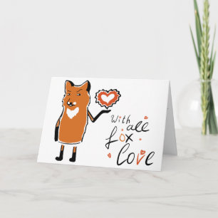 Cute Fox Love Valentine Card