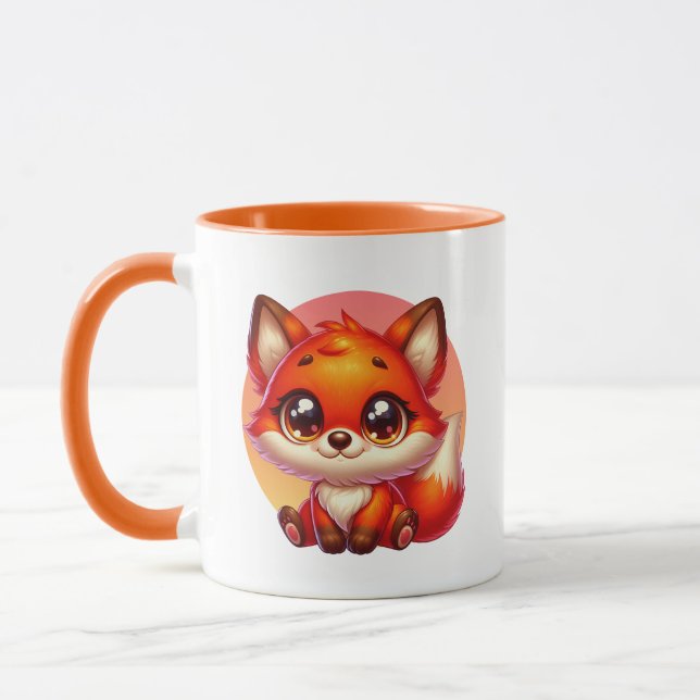 Cute fox lovers add monogram mug (Left)