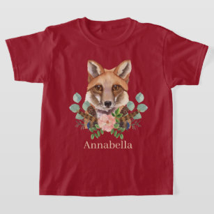 cute fox lovers add name T-Shirt