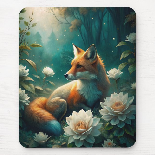 Cute Fox Mouse Pad (Front)
