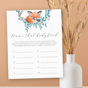 Cute fox - Name that baby food shower game