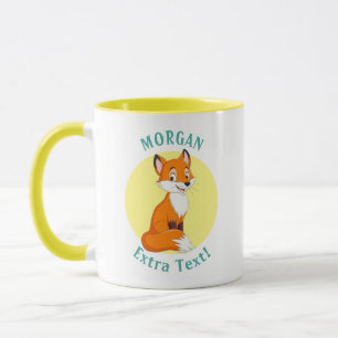 Cute Fox, Personalize Name & Message Mug