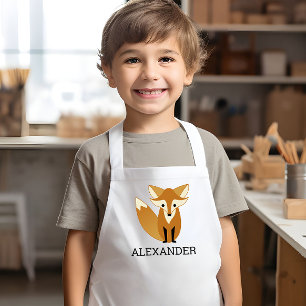 Cute Fox Personalized Kids Apron