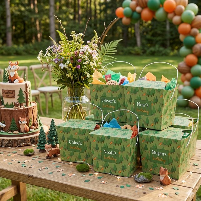 Cute Fox Personalized Name  Favor Box (Creator Uploaded)