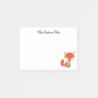 Cute Fox Post It Notes for Class-Office-College