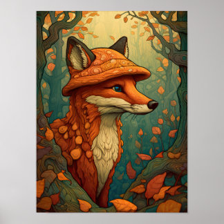 Cute fox  poster