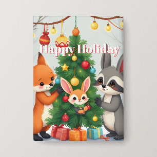  Cute Fox, Raccoon, & Bunny Christmas Keepsake