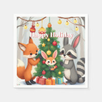  Cute Fox, Raccoon, & Bunny Christmas Keepsake