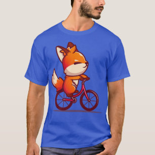 Cute Fox Riding Bike T-Shirt