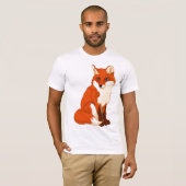 Cute Fox Sitting Mens T-Shirt (Front Full)