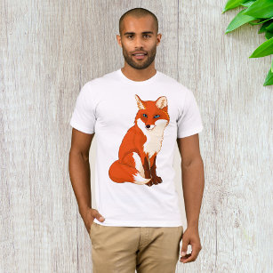 Cute Fox Sitting Mens T-Shirt