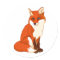 Cute Fox Sitting Stickers
