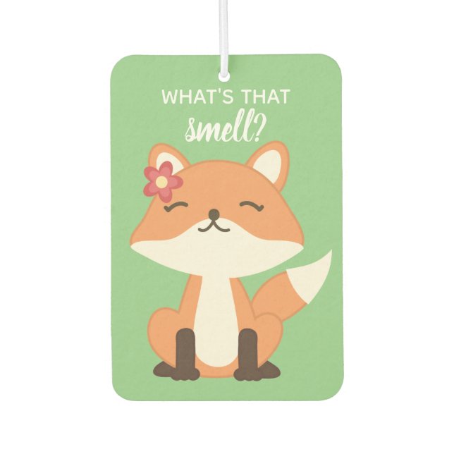 Cute Fox Sniffing the Air Air Freshener (Front)