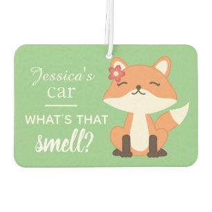 Cute Fox Sniffing the Air Personalised Air Freshener
