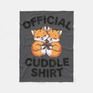 Cute Fox Snuggle Couple This Is My Cuddle Fleece Blanket
