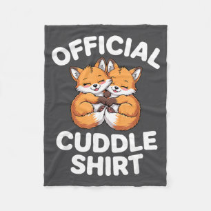 Cute Fox Snuggle Couple This Is My Cuddle  Fleece Blanket