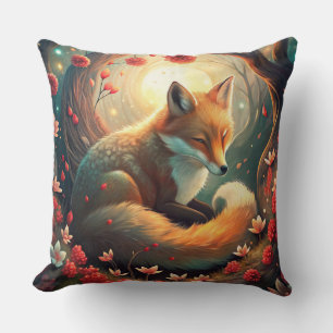 Cute Fox Throw Pillow