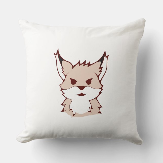 Cute fox throw pillow (Front)