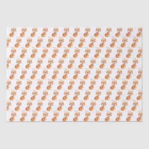 Cute Fox Woodland Party Hat Happy Birthday Tissue Paper