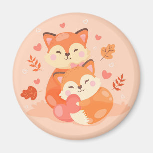 Cute Foxes Magnet