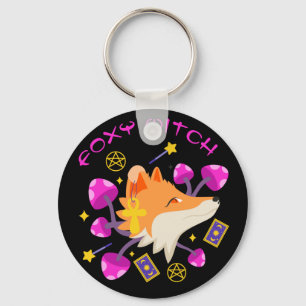 Cute Foxy Witch Magick Fox Witchcraft Keychain