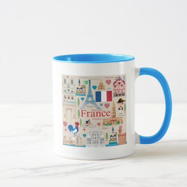 Cute France Icons Mug (Right)