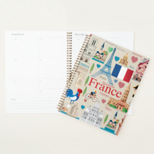 Cute France Icons Planner